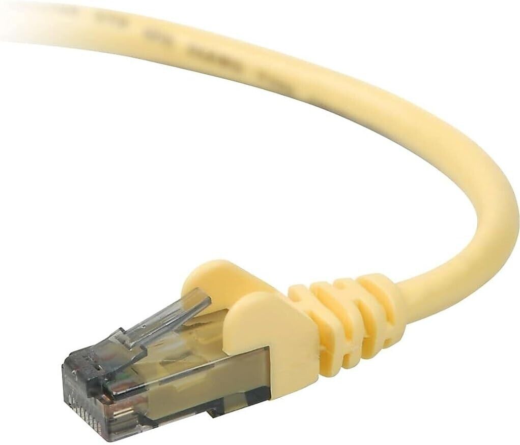 Belkin A3L980-03-YLW-S 3Ft CAT6 RJ45 Snagless Ethernet Network Cable Yellow