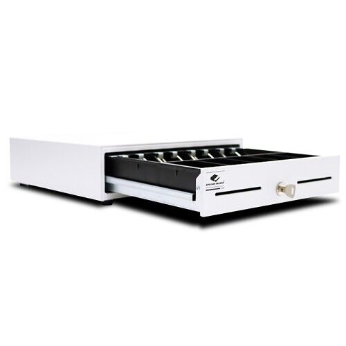 APG Cash Drawer EKDS320-1-W330-A11 White, 24V Arlo, 13x13 size, 3 bill, 5 coin