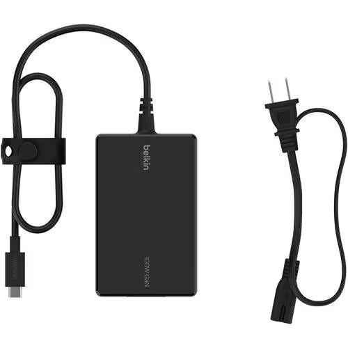Belkin INC016TTBK 100W USB-C Core GaN Power Adapter w 8Ft Cord Notebook Charger