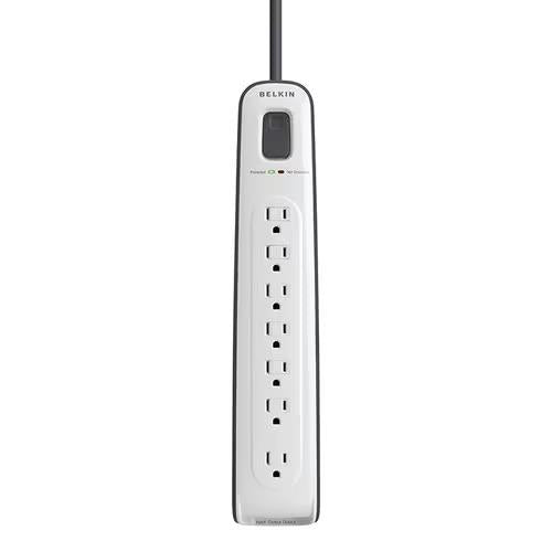 Belkin BV107200-12 12Ft Corded 7 Outlets Surge 2280J Power Strip Protector White