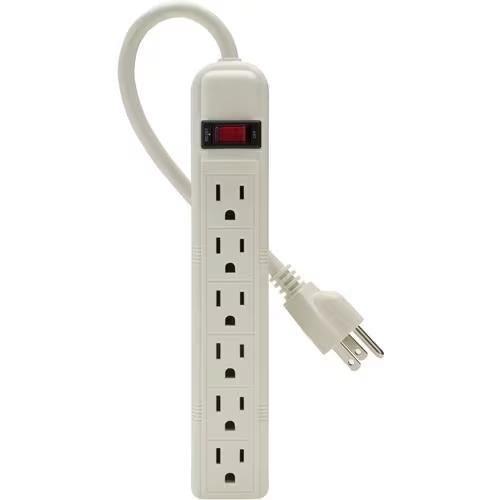 Belkin F9P609-03-DP 3Ft Corded Heavy Duty 6 Outlets Power Strip White