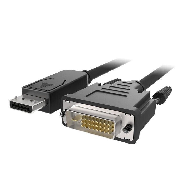 Belkin F2CD002B06-E 6Ft DisplayPort DP to DVI-D Dual Link Male Male Cable Black