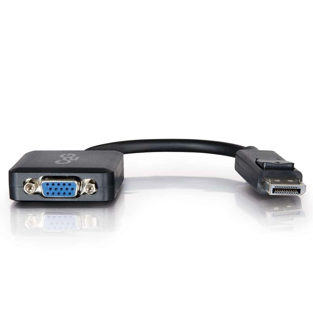 C2G 54323 8" DisplayPort Male to VGA HD-15 Female Adapter Converter Black