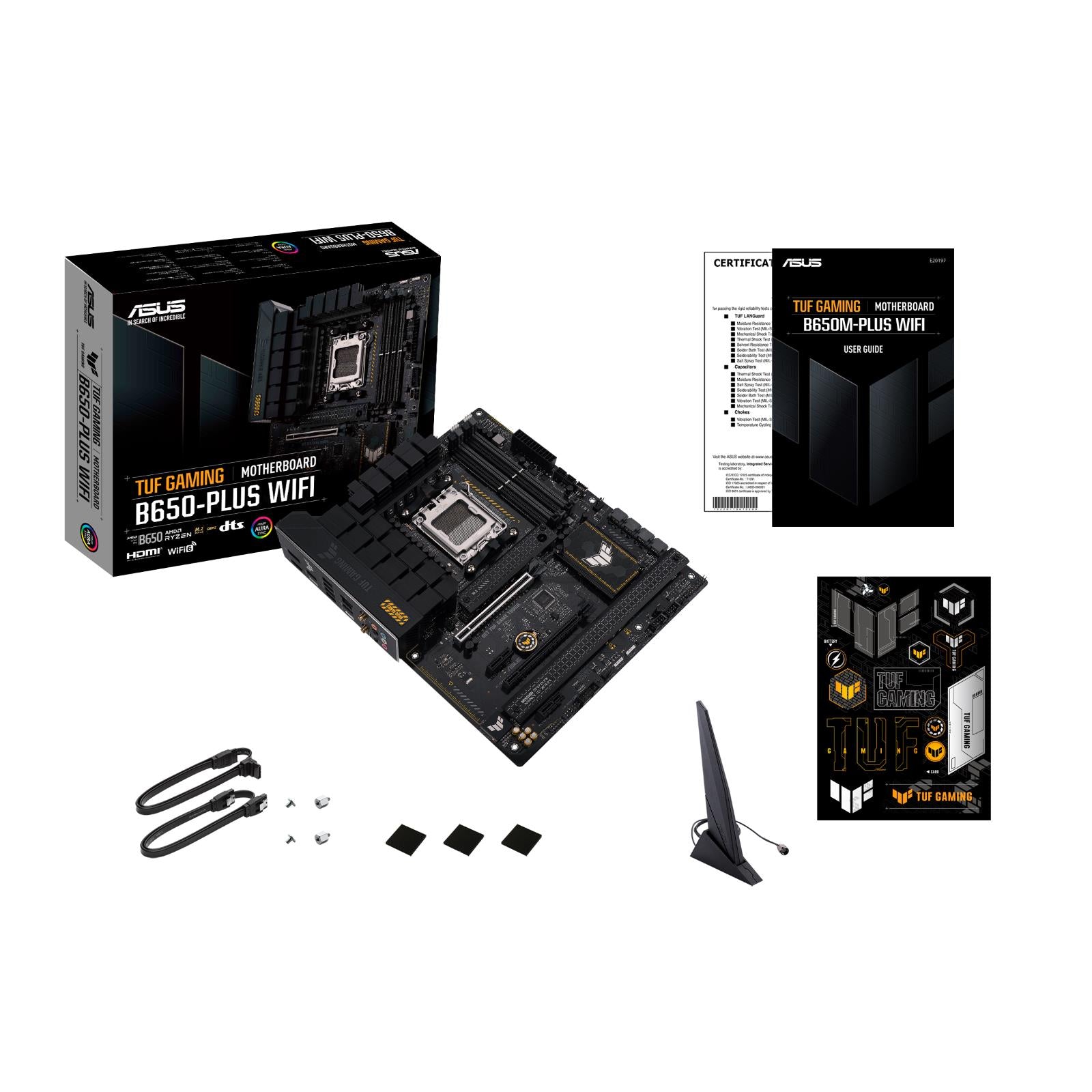 Asus TUF GAMING B650-PLUS WIFI MB AMD Ryzen AM5 DDR5 DP HDI- M.2 SATA 2.5G LAN