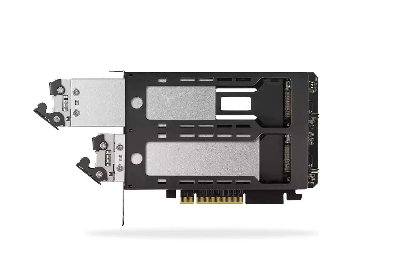 Icy Dock MB842MP-B Removable 2 Bay M.2 NVMe SSD to PCIe 4.0 x8 Slot Enclosure