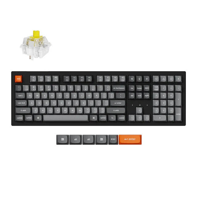 Keychron KB K10M-H4 K10 Max QMK Hot Swap RGB Super Banana Mech Black Keyboard