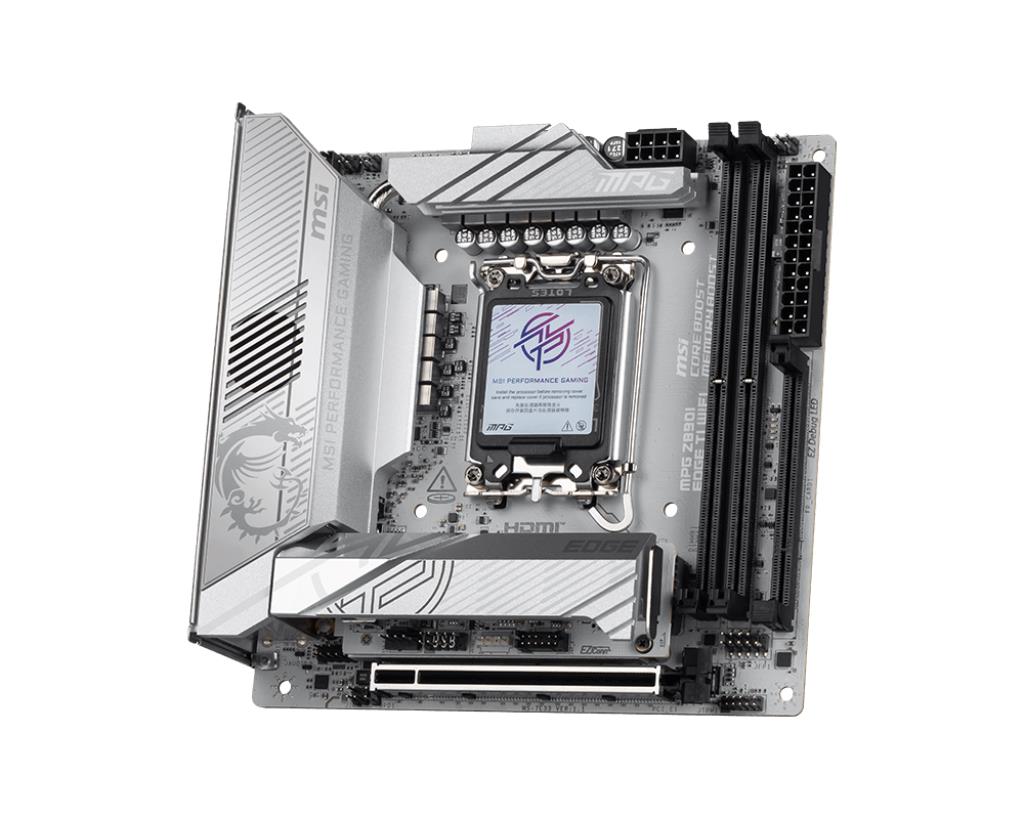 MSI Z890IEDGTIWIFI MB Edge TI LGA1851 Z890 2xDDR5 HDI- cDP TB M.2 RAID 5GBe mITX