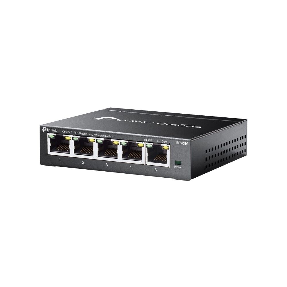 TP-Link ES205G Omada 5-Port Gigabit Easy Managed Fanless Desktop Switch Black