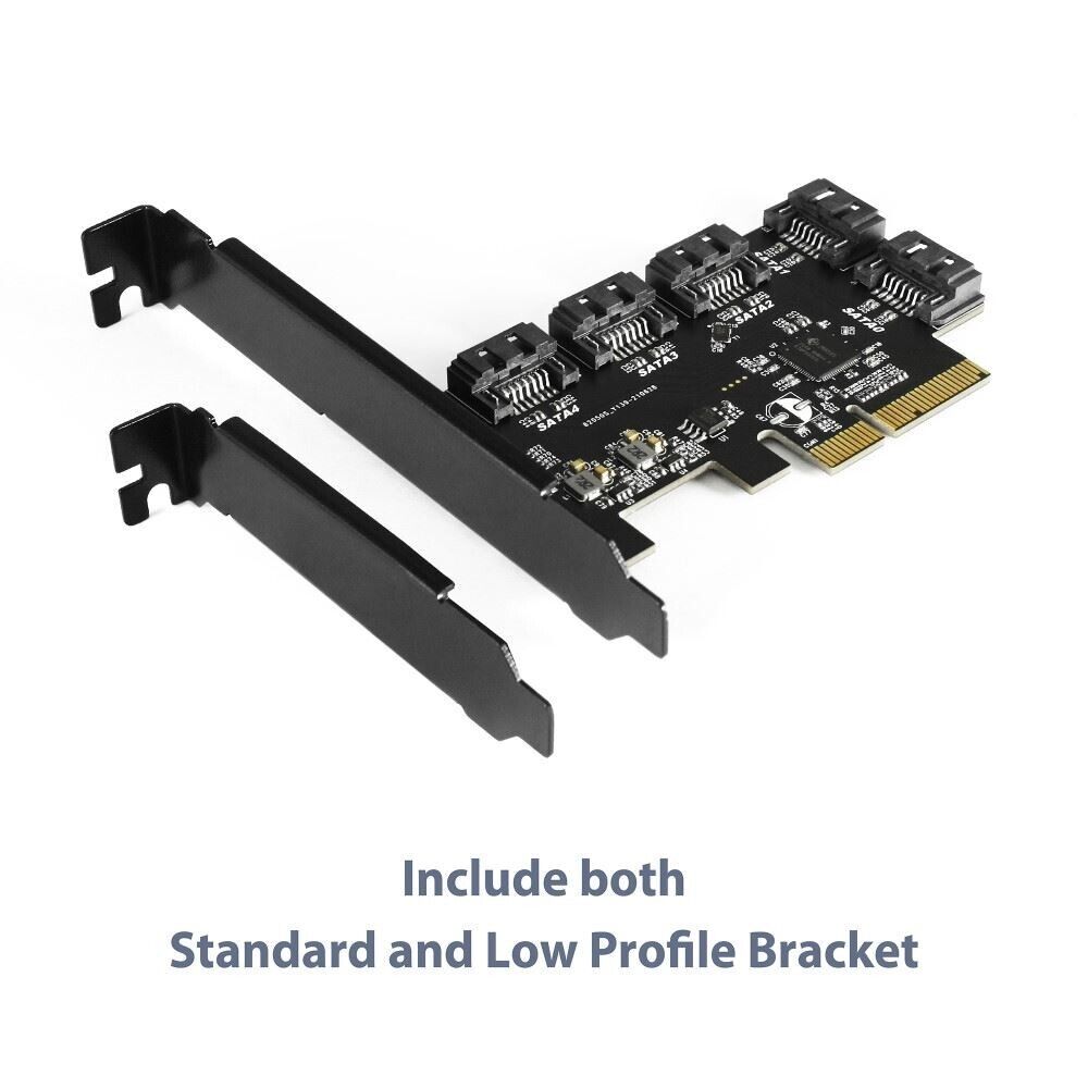 Vantec UGT-ST655 5-Port SATA III 6Gbps PCIe x4 Host Card for SSD HDD Optical