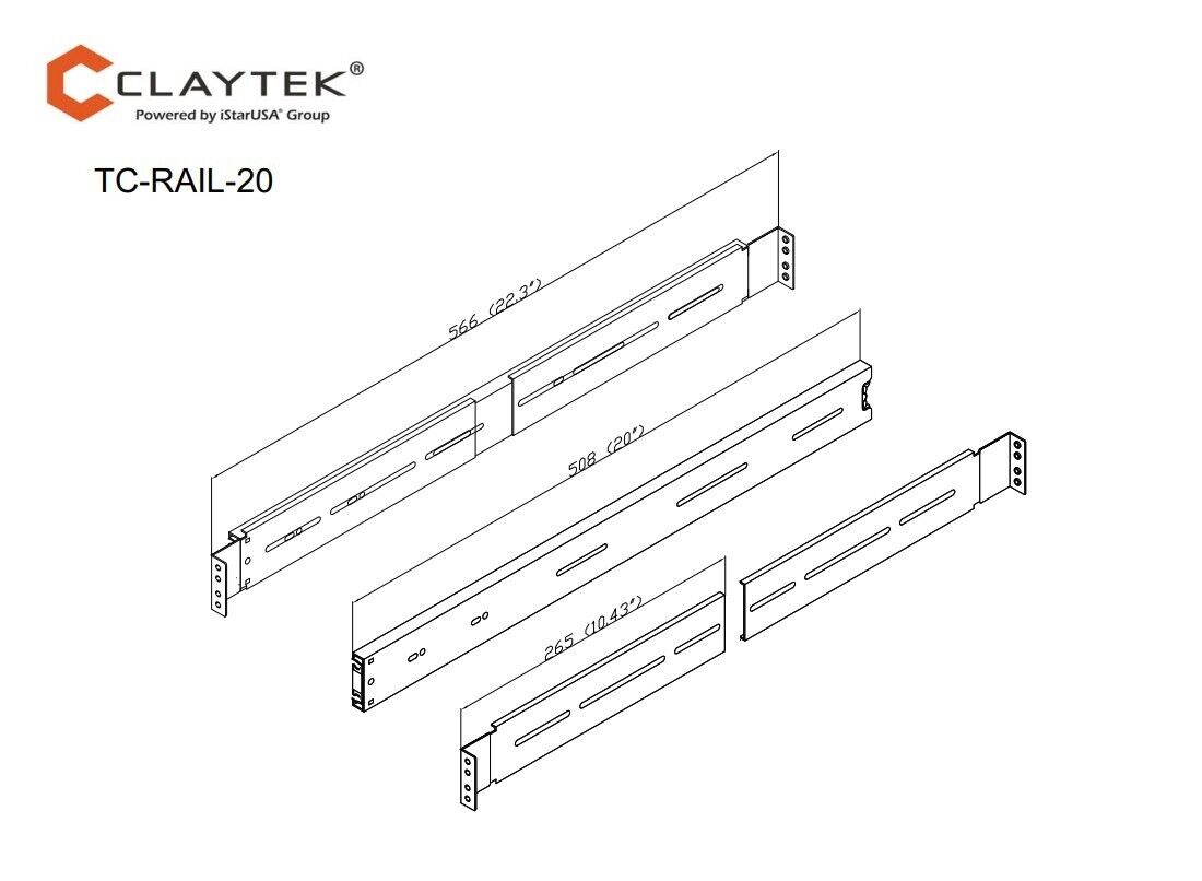 iStarUSA TC-RAIL-20 20" Sliding Rail Kit for 2U 3U 4U RackMount Chassis