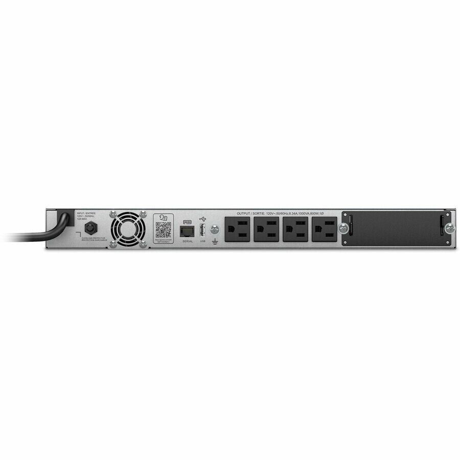 APC SMT1000RM1U Smart UPS 1U Rack 4x NEMA 5-15R Outlets 1000VA 800W 540J LCD