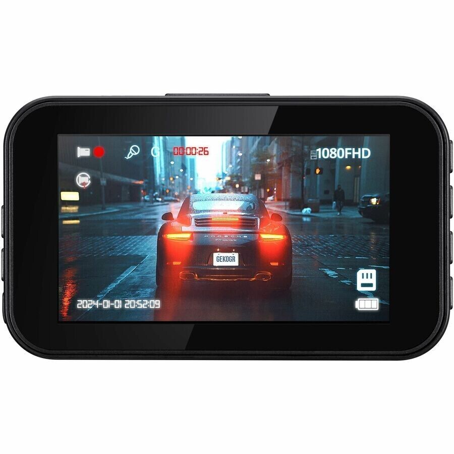 Adesso OrbitD111 GekoGear 3" LCD 1920x1080 HD Video Dash Cam 32GB CMOS G-Sensor
