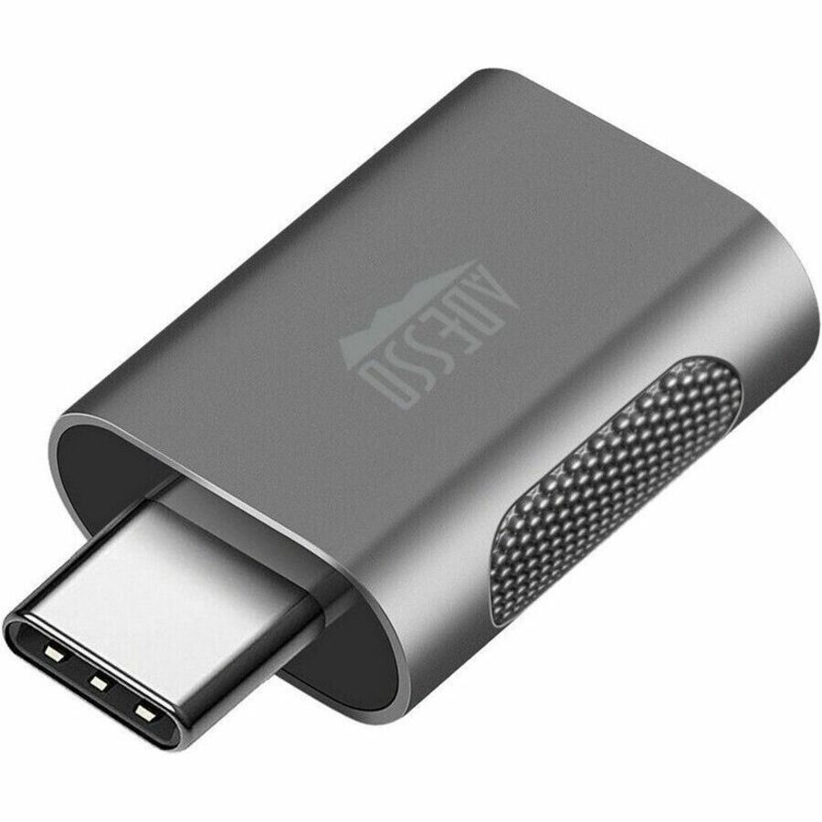 Adesso ADP-300-04 4/Pack USB-A Female 3.0 to USB-C 3.0 Male Adapters Gray Black