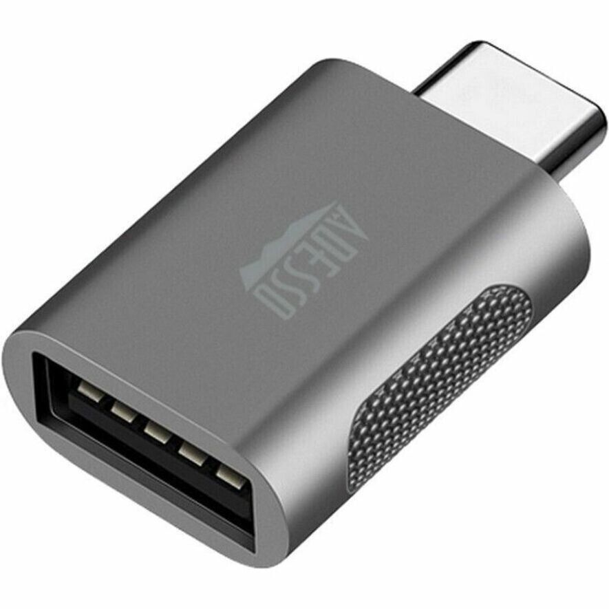 Adesso ADP-300-04 4/Pack USB-A Female 3.0 to USB-C 3.0 Male Adapters Gray Black