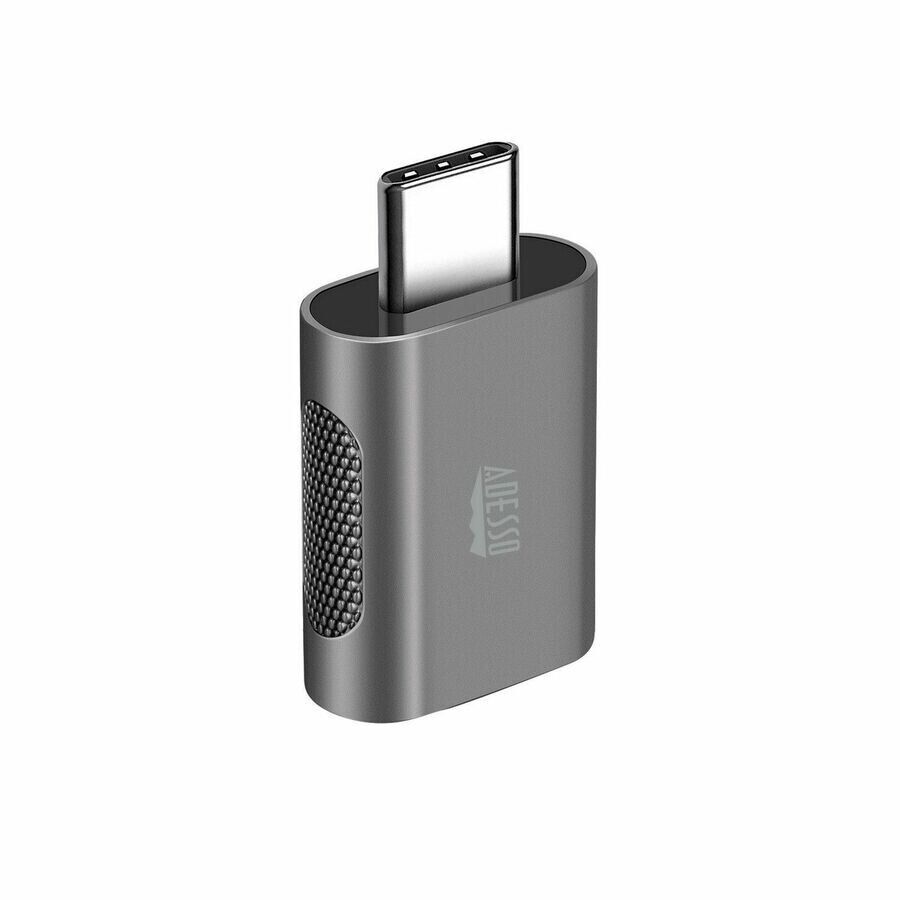 Adesso ADP-300-04 4/Pack USB-A Female 3.0 to USB-C 3.0 Male Adapters Gray Black