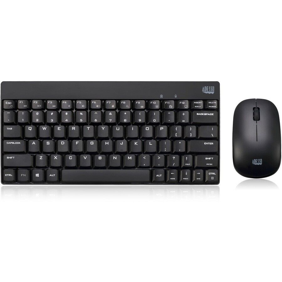 Adesso WKB-1100CB Wireless Mini 79 Key Keyboard 1200dpi Right Hand Mouse Combo