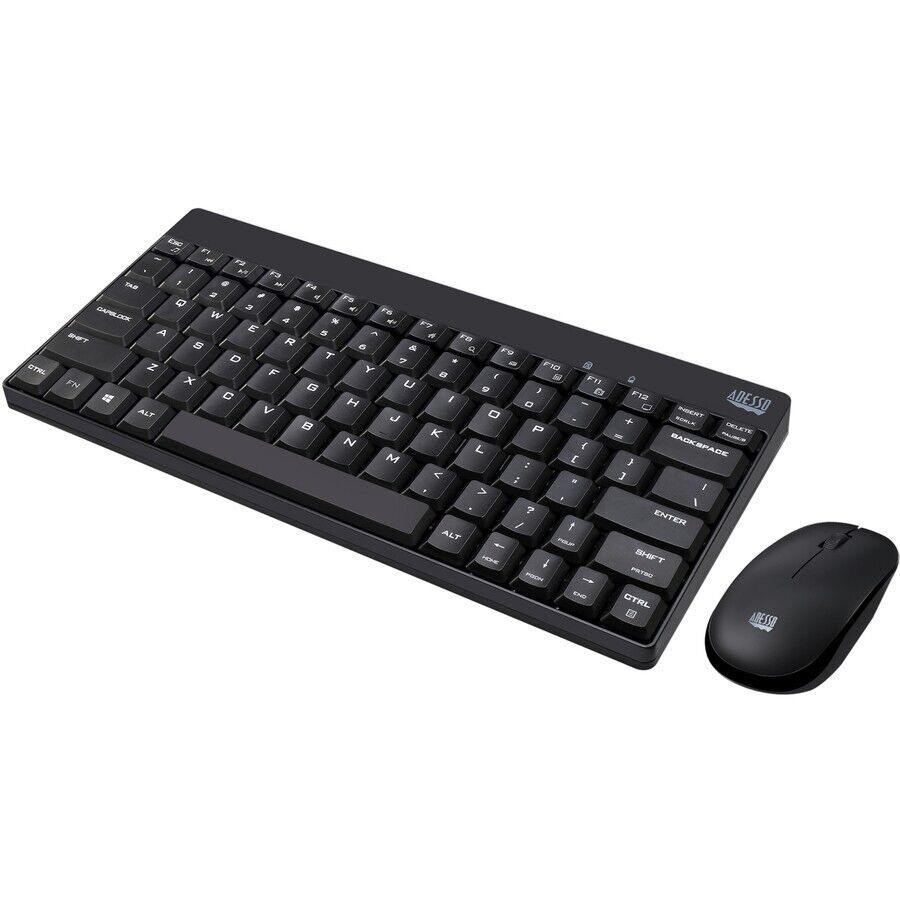 Adesso WKB-1100CB Wireless Mini 79 Key Keyboard 1200dpi Right Hand Mouse Combo