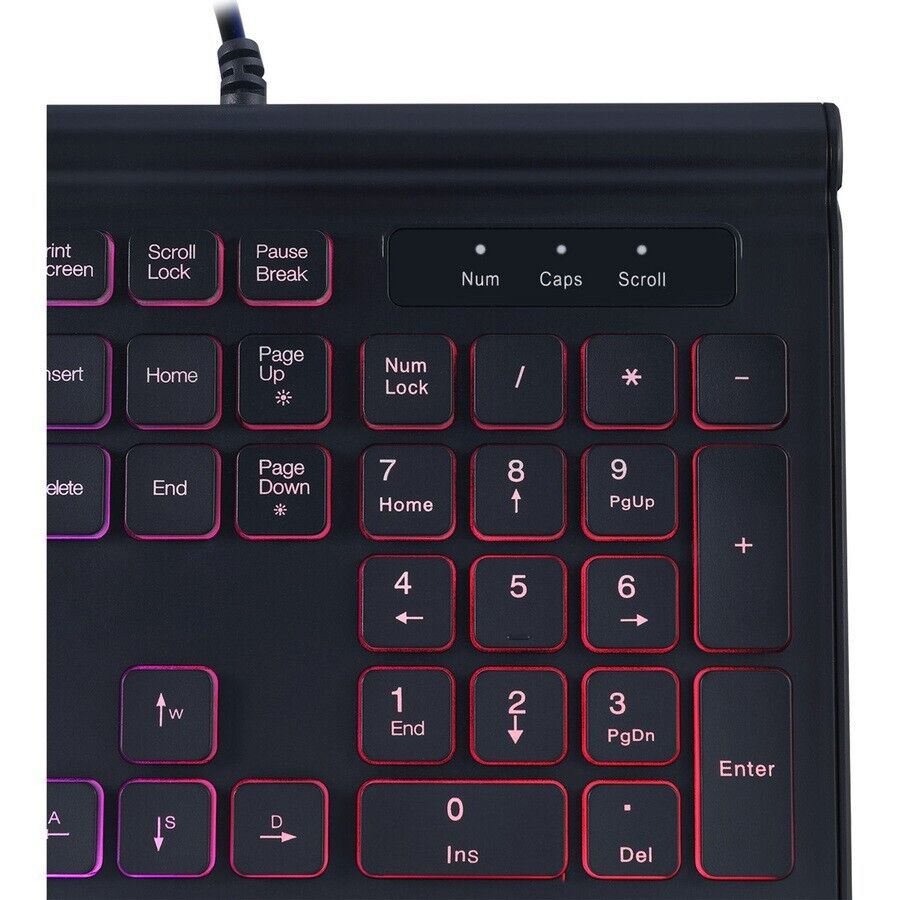 Adesso AKB-137CB 104-Key EasyTouch Gaming Illuminated USB Keyboard Mouse Combo