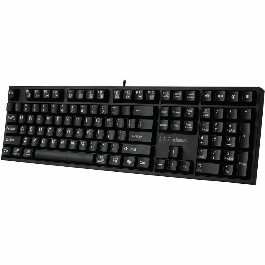 Adesso AKB-670UB 104-Key Standard Mechanical USB Keyboard w CoPilot AI PC MAC