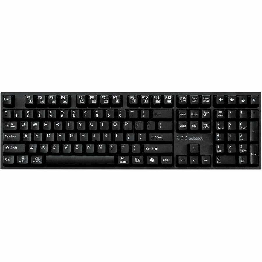 Adesso AKB-670UB 104-Key Standard Mechanical USB Keyboard w CoPilot AI PC MAC