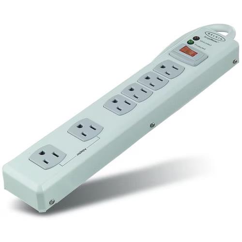 Belkin F9D600-15-DP 15Ft 6 Outlets Surge Protector 885J Space Saving Gray White