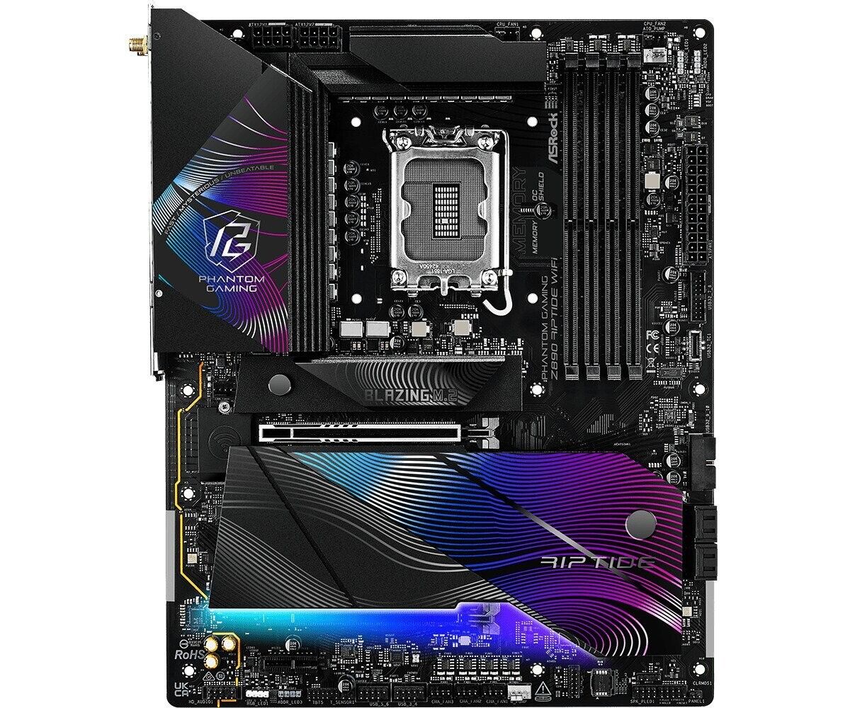 ASRock Z890 RIPTIDE WIFI LGA 1851 Intel Z890 DDR5 SATA 6G/s M.2 ATX Motherboard