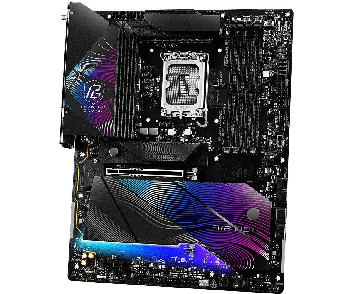ASRock Z890 RIPTIDE WIFI LGA 1851 Intel Z890 DDR5 SATA 6G/s M.2 ATX Motherboard