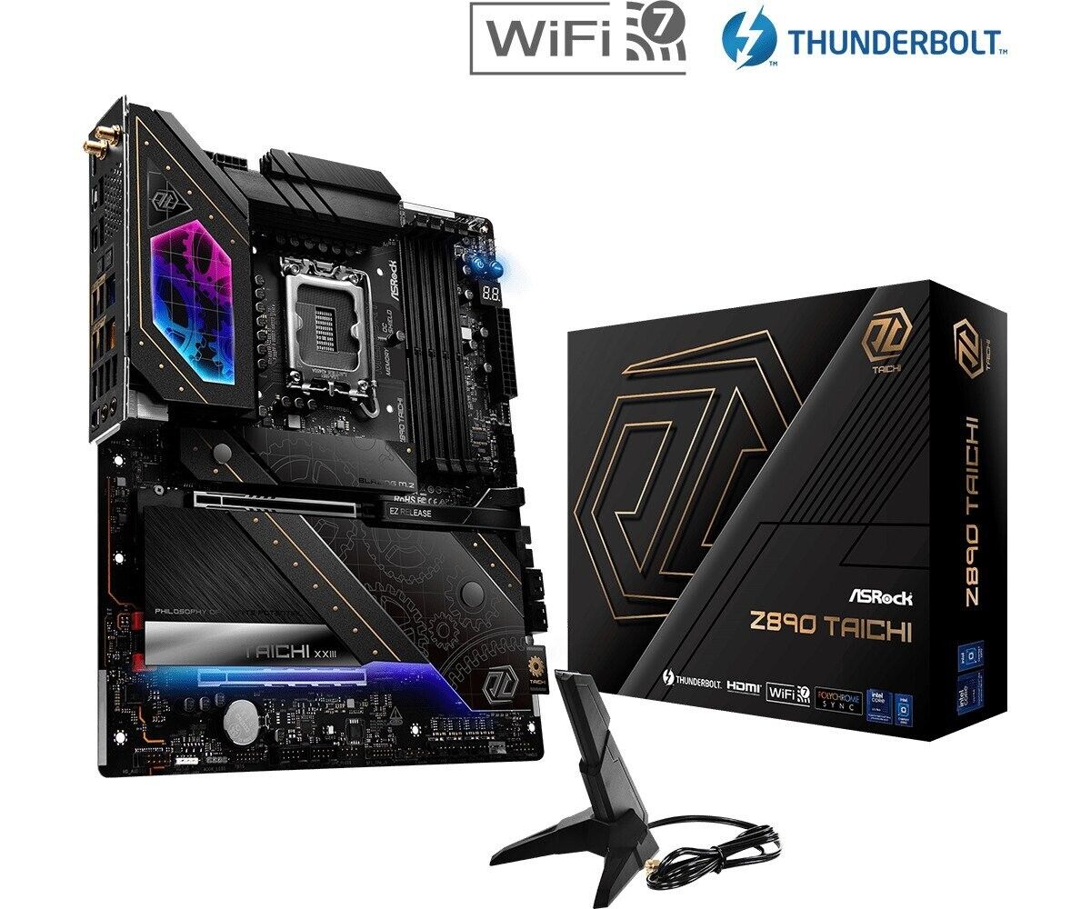 ASRock Z890 TAICHI LGA 1851 Intel Z890 DDR5 SATA 6G/s M.2 ATX Motherboard