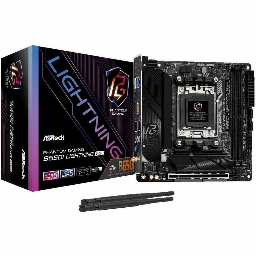 ASRock B650I LIGHTNING WIFI Gaming Desktop Motherboard - AMD B650 Chipset