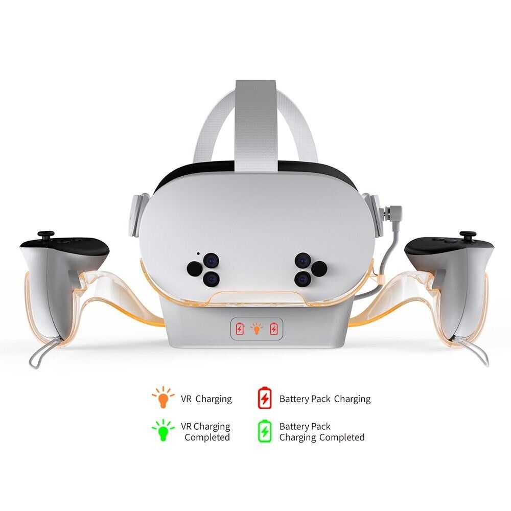 DOBE TY-3867 - Charging Kit Designed for Quest2, Quest3, Quest3S VR Headset