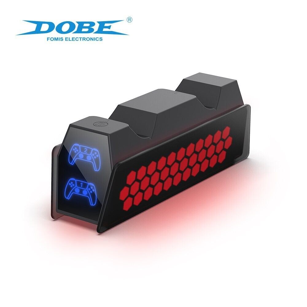 DOBE TP5-3571 BLACK Dual Charger for PS5 Controller, Fast Dual Charging for PS5