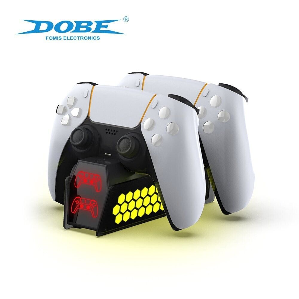 DOBE TP5-3571 BLACK Dual Charger for PS5 Controller, Fast Dual Charging for PS5