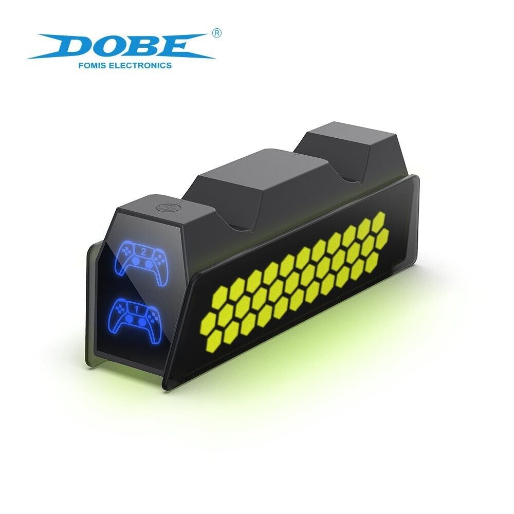 DOBE TP5-3571 BLACK Dual Charger for PS5 Controller, Fast Dual Charging for PS5