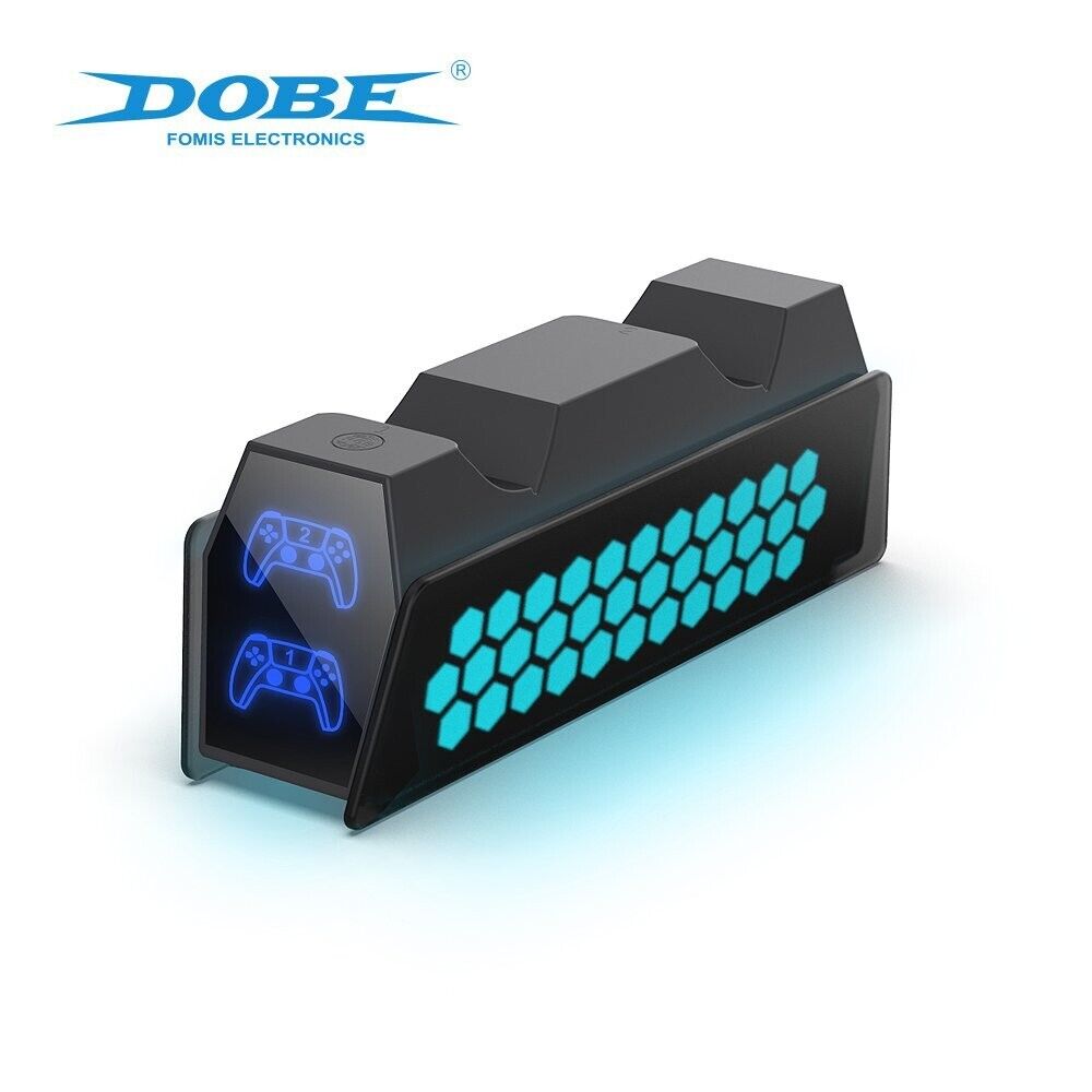 DOBE TP5-3571 BLACK Dual Charger for PS5 Controller, Fast Dual Charging for PS5