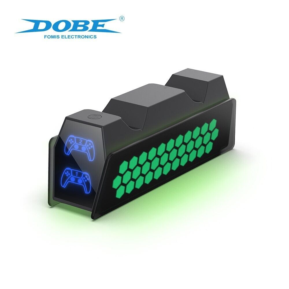 DOBE TP5-3571 BLACK Dual Charger for PS5 Controller, Fast Dual Charging for PS5