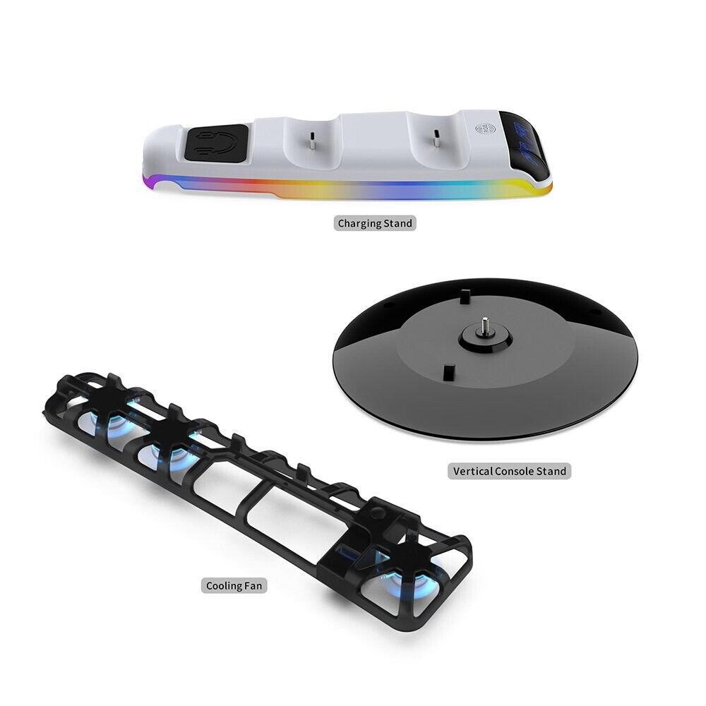 DOBE TP5-35130 3-in-1 PS5 Slim Kit, Designed for PS5 SLIM Console, Support Dual