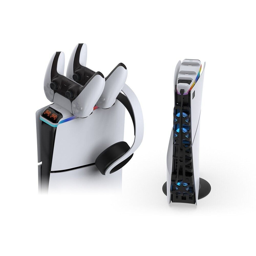 DOBE TP5-35130 3-in-1 PS5 Slim Kit, Designed for PS5 SLIM Console, Support Dual