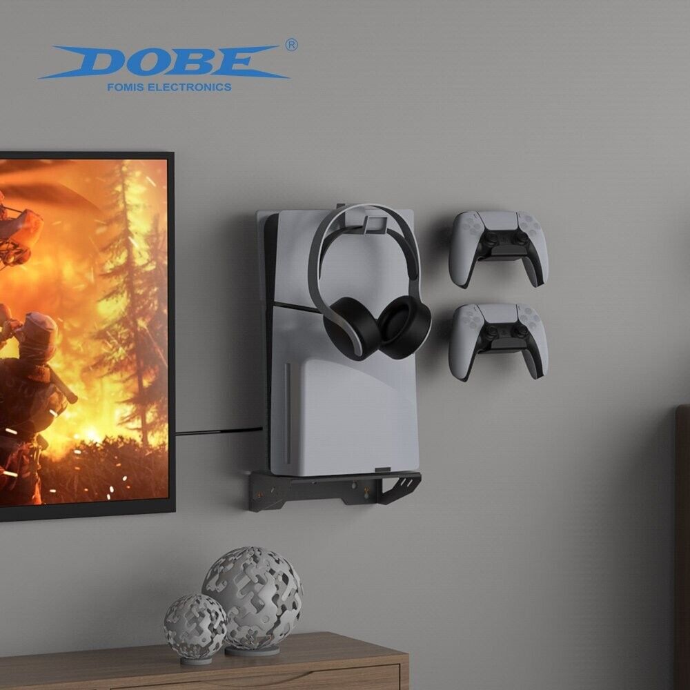 DOBE TP5-3502 PS5 and New PS5 Slim Wall Mount, comes with Assembly Material Kit