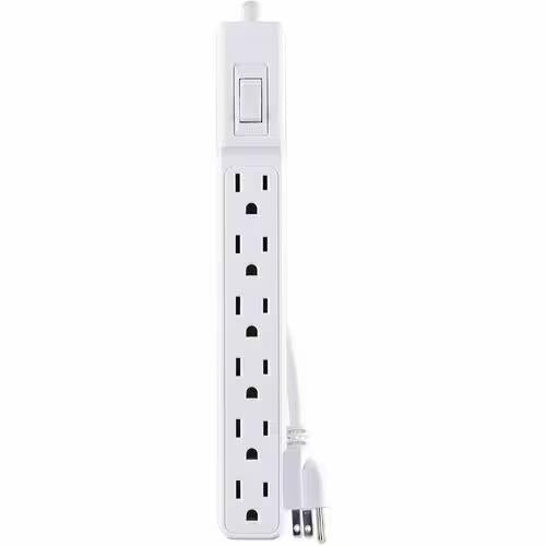 CyberPower MP1044NN 2Ft Cord 6 Outlets NEMA 5-15R Power Strips 125V White 2Packs