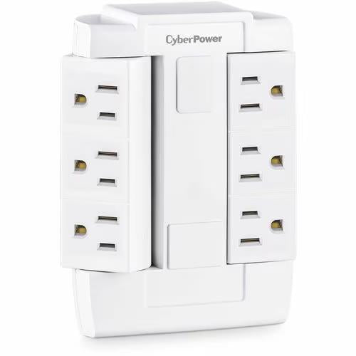 CyberPower GT600P 6 Outlets NEMA 5-15P Swivel Wall Tap Plug 125V White