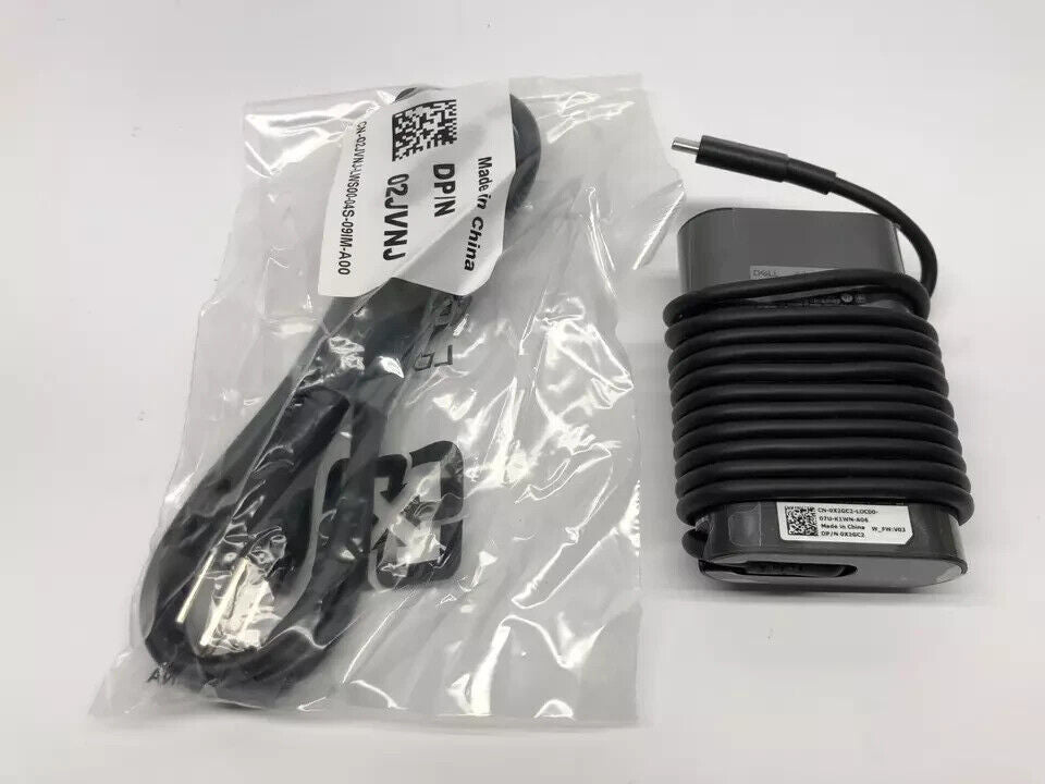 Dell 492-BCBK 90W USB-C AC Adapter LED w 1 Meter US Cord Plug Notebooks Laptops