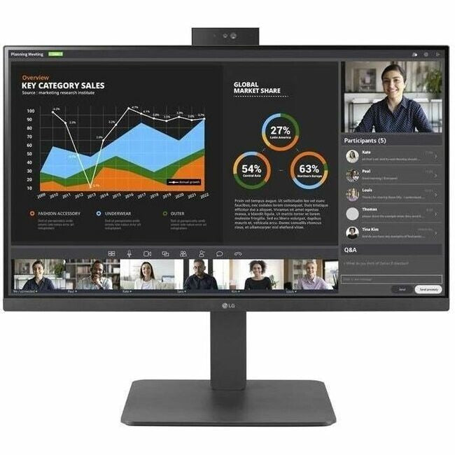 LG 24BR750C-C 24" Class WQHD LCD Monitor - 16:9 1920 x 1080 - HDI- - DisplayPort