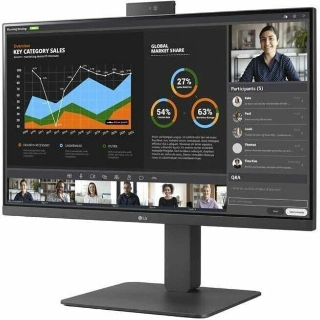 LG 24BR750C-C 24" Class WQHD LCD Monitor - 16:9 1920 x 1080 - HDI- - DisplayPort