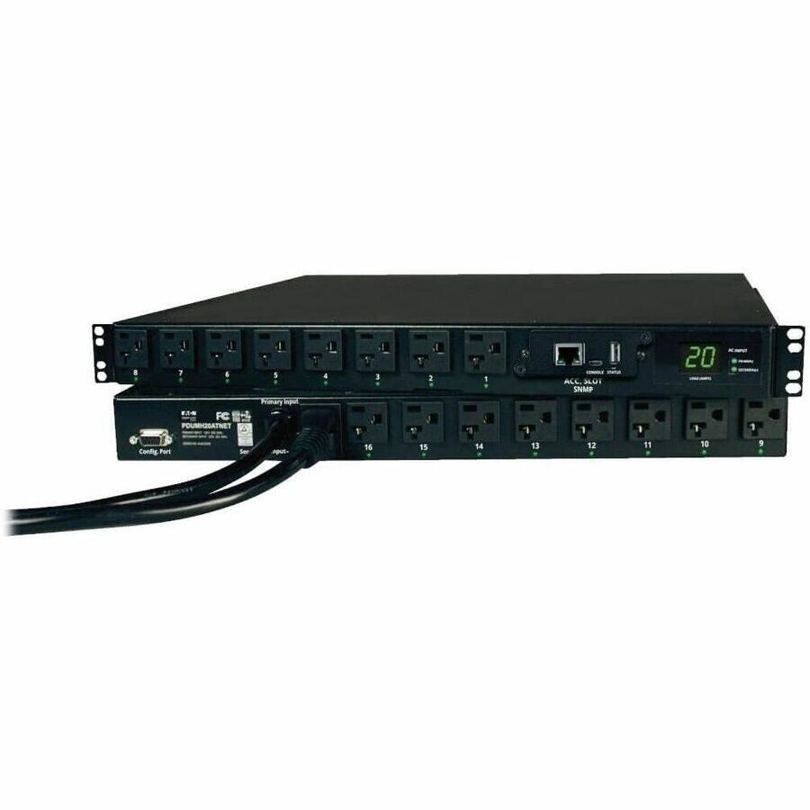 Eaton PDUMH20ATNET 16-Outlets 1U Power Distribution Unit PDU Rack 1.9kW 2 CORDS