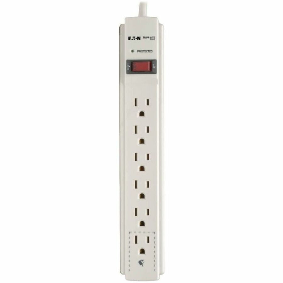 Eaton TLP606 6-Outlet Power Surge Protector w 6Ft Cord 790 Joules LED White Gray