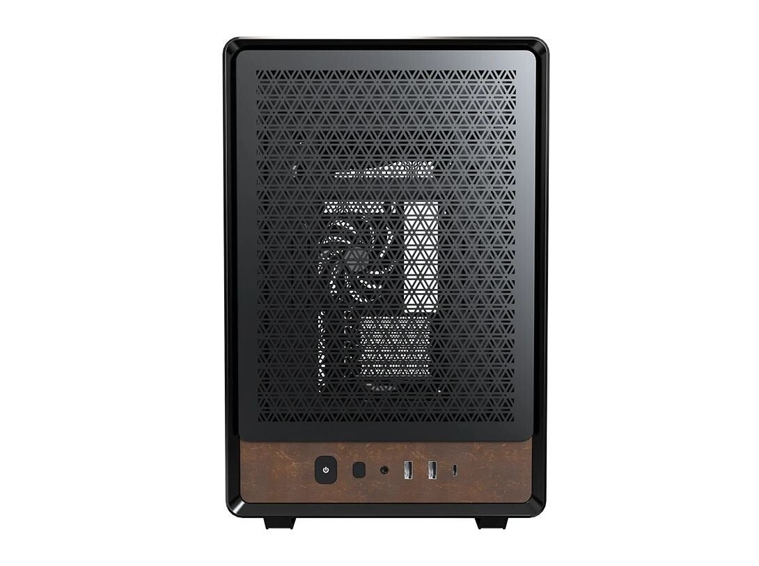 Montech HERITAGE PRO-B Heritage Pro Black Tempered Glass/Leather Micro ATX Case
