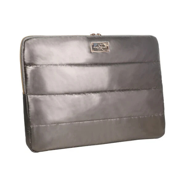 Sandy Lisa SLCPT-SLBZ-15 16" Cape Town Notebook Sleeve Puffy Bag Bronze Chrome