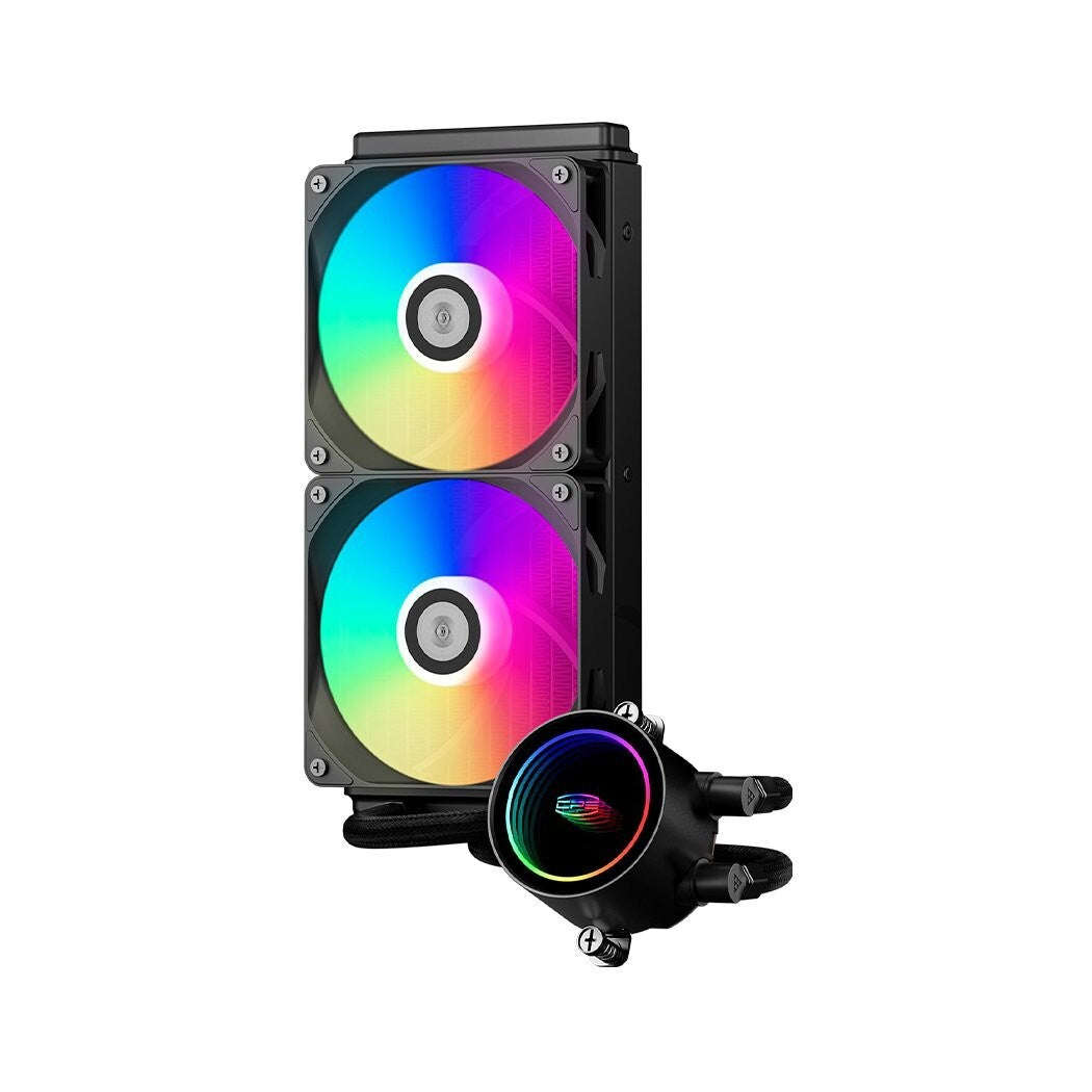 PCCOOLER DA240 ARGB BK CPS CPU Liquid Cooler with 120mm PWM ARGB FAN, For Intel