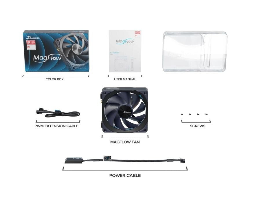 Seasonic MAGFLOW 1-FAN KIT MagFlow 120 mm High Quality Fan - Fluid Dynamic