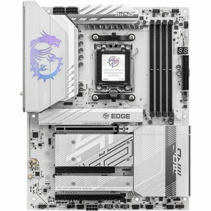 MSI MPGB850EDGETIWIFI MPG Edge TI WF AM5 Ryzen 7 8 9 4xDDR5 HDI- ATX MBD White